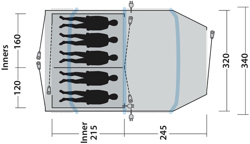 Outwell Starhill 5A opblaasbare tunneltent - 3 persoons