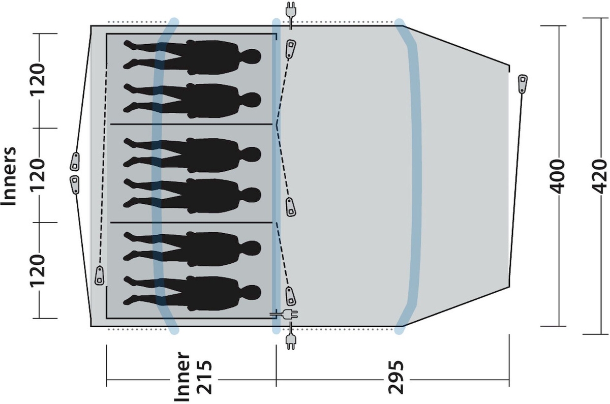 Outwell Starhill 6A opblaasbare tunneltent - 6 persoons