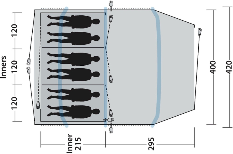 Outwell Starhill 6A opblaasbare tunneltent - 6 persoons