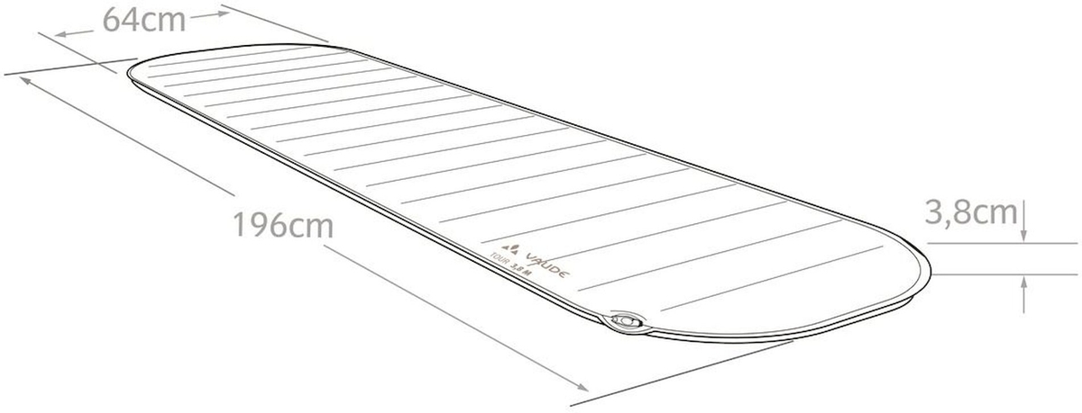 Vaude Tour 3.8 L slaapmat - Rood