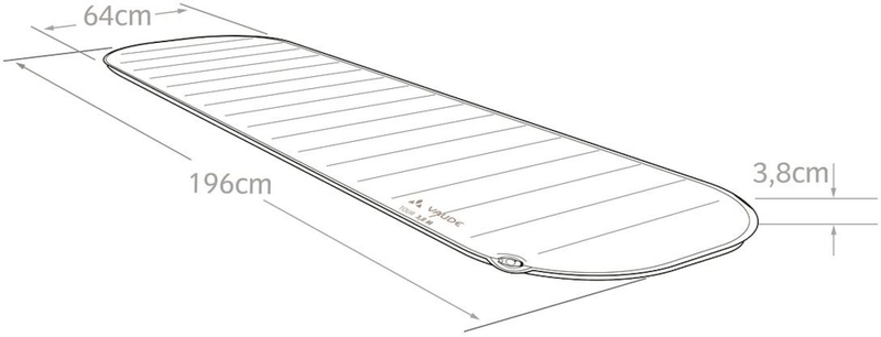 Vaude Tour 3.8 L slaapmat - Rood