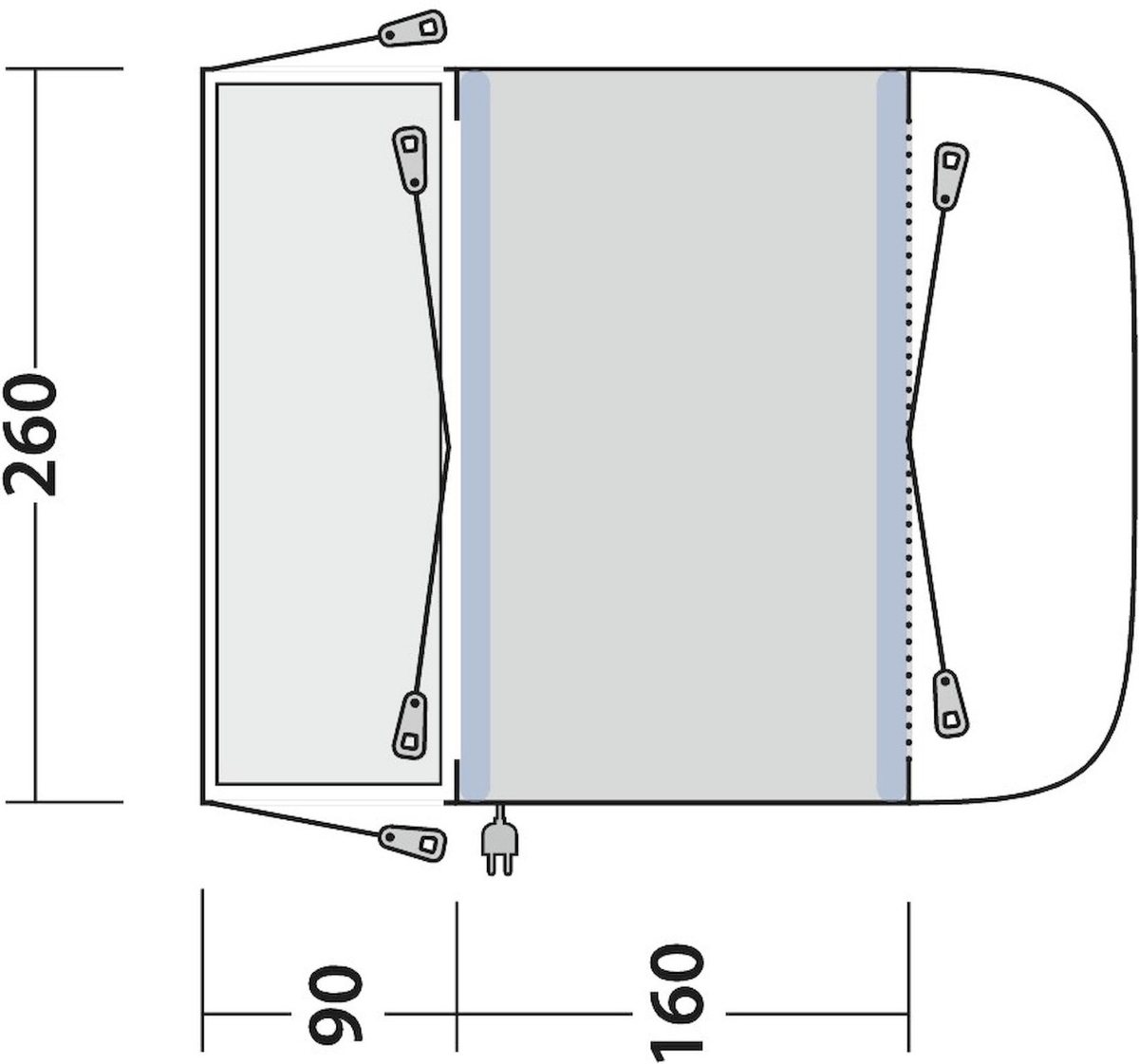 Outwell Newburg 160 Air opblaasbare bustent