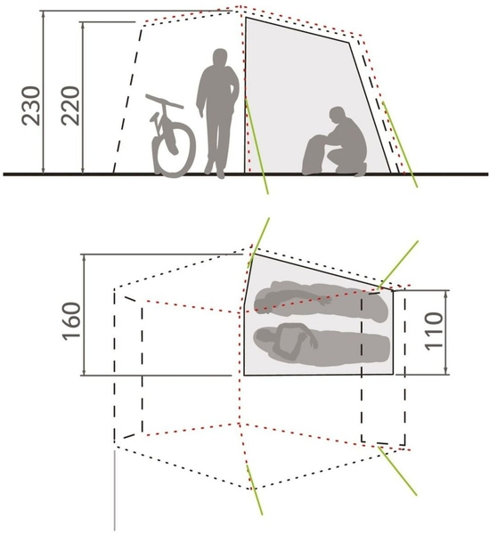 Vaude Drive Van Binnentent bustent - Zand