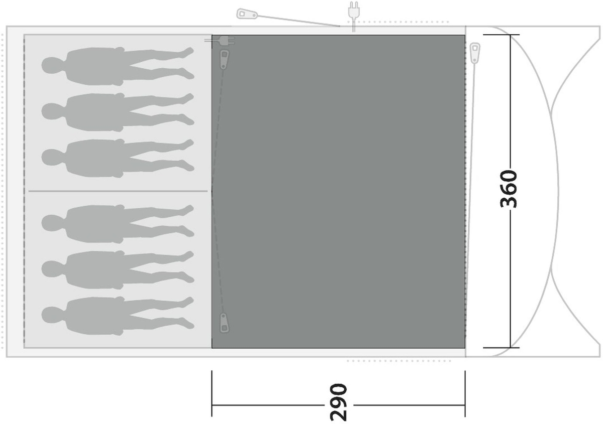 Outwell Greenwood 6 vloerkleed - Grijs