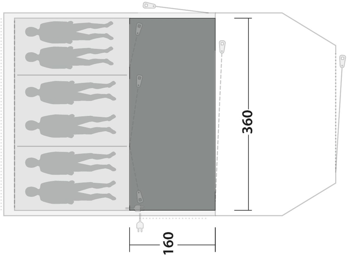 Outwell Norwood 6 vloerkleed - Grijs