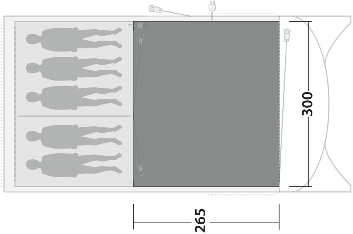 Outwell Greenwood 5 vloerkleed - Grijs