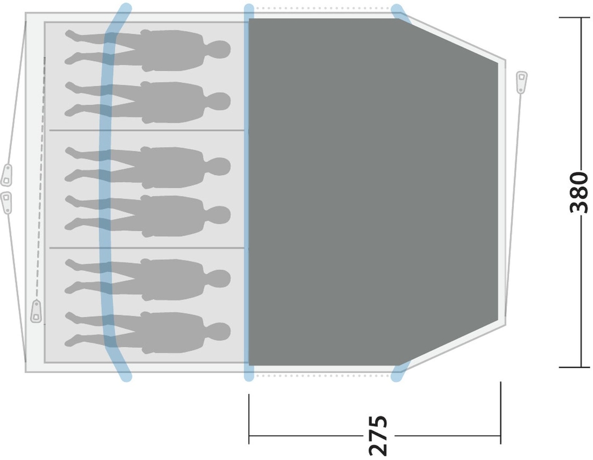 Outwell Starhill 6A vloerkleed - Grijs