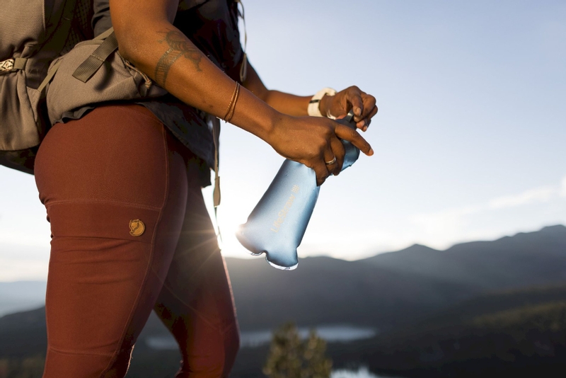 LifeStraw peak Opvouwbare waterfilter fles - wandelen