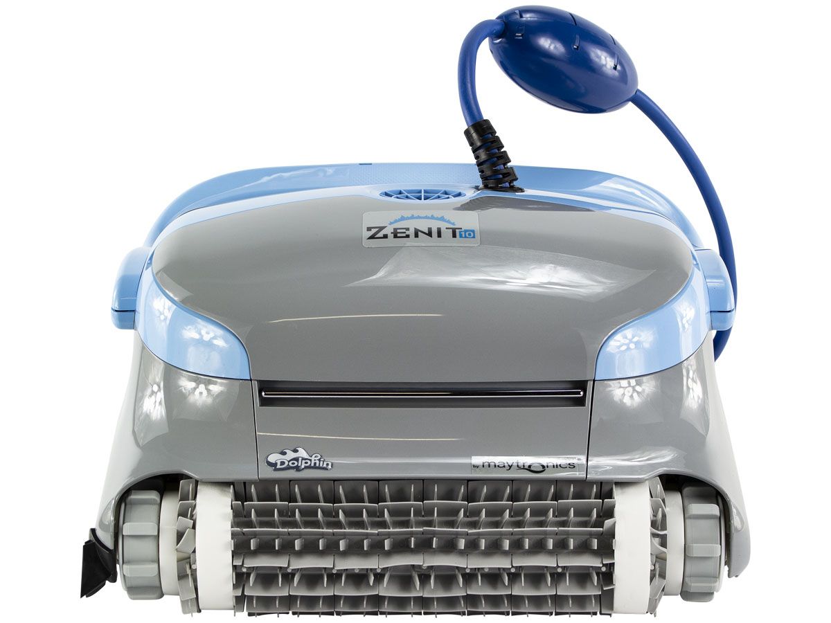 Dolphin Zenit 10 zwembadrobot vooraanzicht.