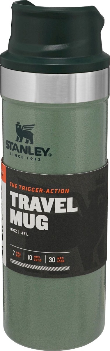 Stanley The Trigger-Action Travel thermosfles - 470 ml - Donkergroen