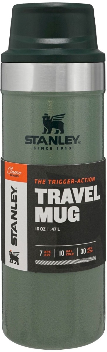Stanley The Trigger-Action Travel thermosfles - 470 ml - Donkergroen