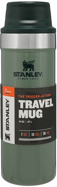 Stanley The Trigger-Action Travel thermosfles - 470 ml - Donkergroen