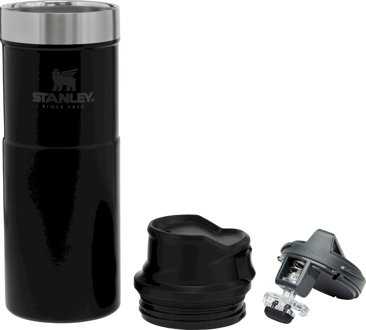 Stanley The Trigger-Action Travel thermosfles - 470 ml - Mat Zwart