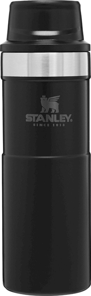 Stanley The Trigger-Action Travel thermosfles - 470 ml - Mat Zwart