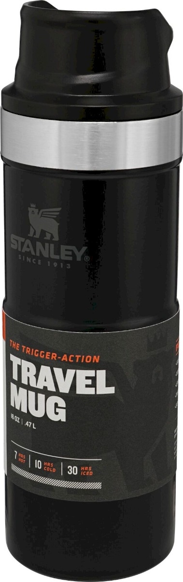 Stanley The Trigger-Action Travel thermosfles - 470 ml - Mat Zwart