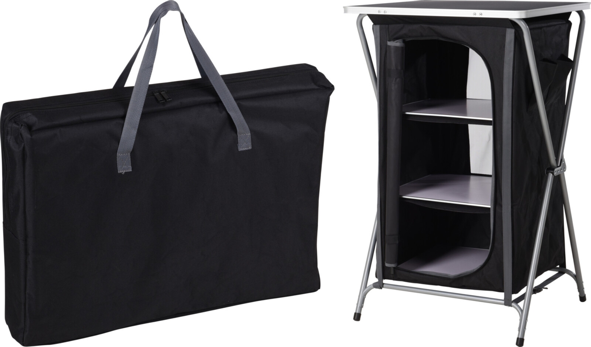 Redcliffs campingkast - 3 lagen - Zwart