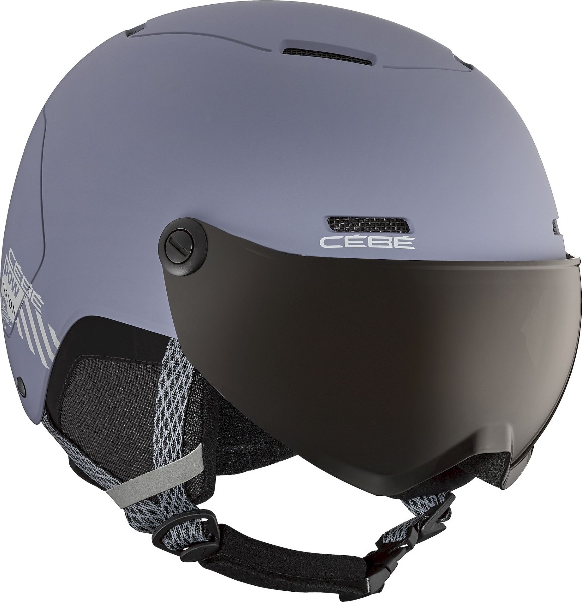 Cébé Pow Vision skihelm - Mat Grijs - Oranje lens