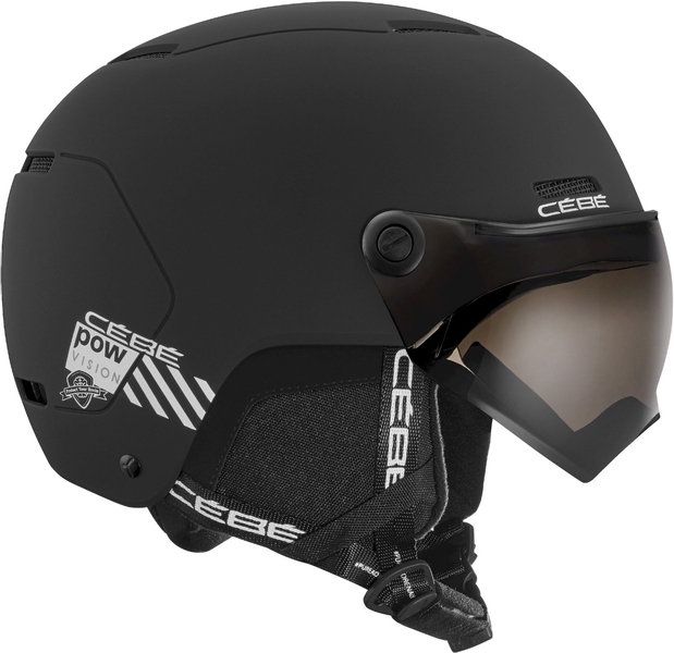 Cébé Pow Vision skihelm - Mat Zwart - Oranje lens