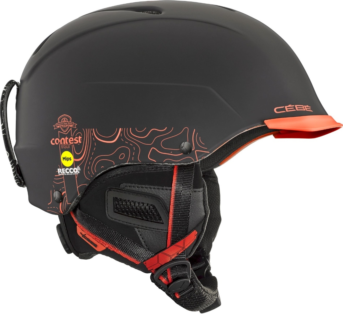 Cébé Contest Visor Ultimate MIPS skihelm - Mat Zwart
