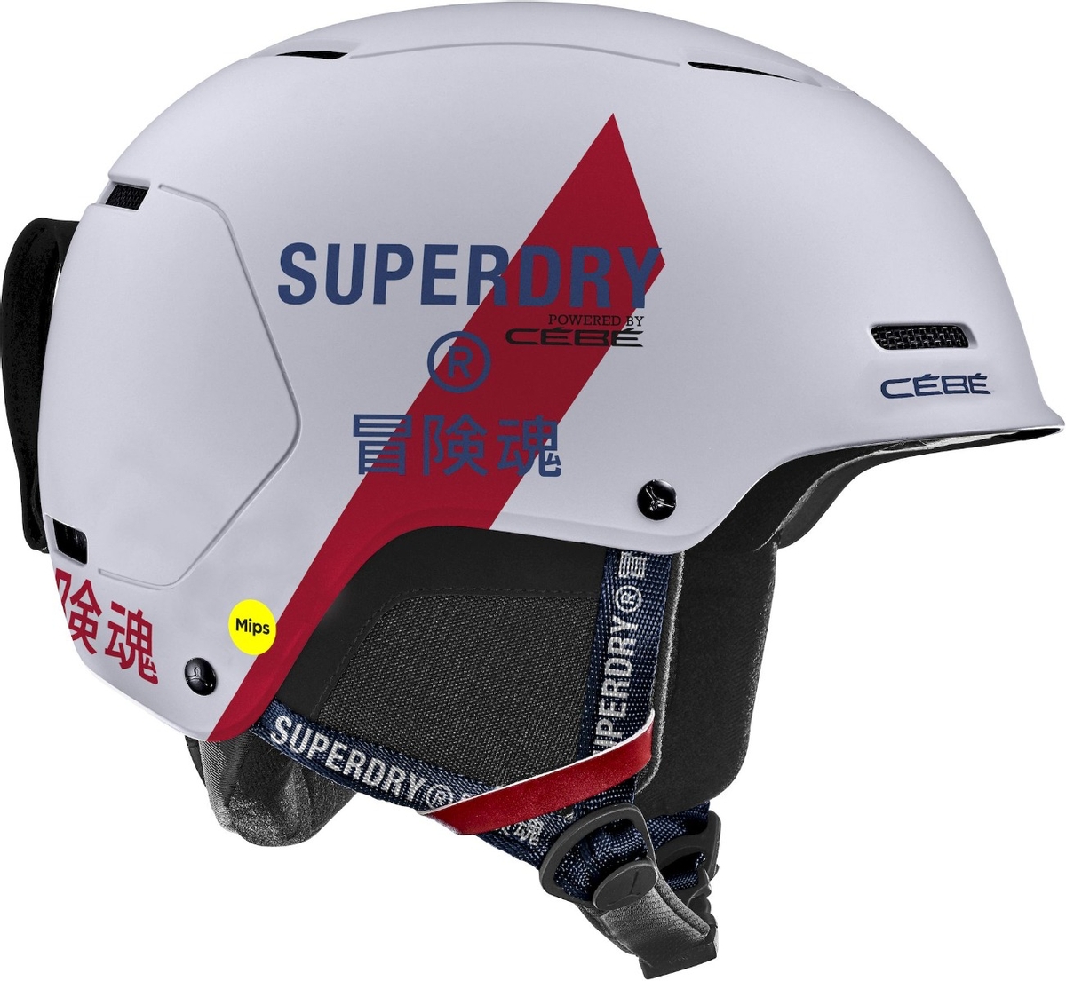 Cébé Pow MIPS x Superdry skihelm - Mat Wit