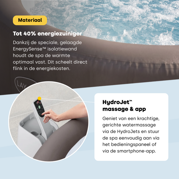 Lay-Z Spa Dominica EnergySense Hydrojet opblaasbare spa - 6 persoons