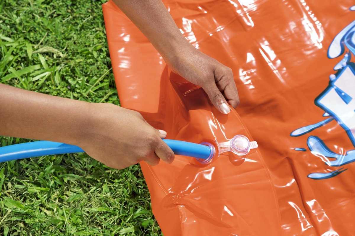 Bestway H2OGO! Tsunami Splash Ramp buikschuifbaan dubbel - 488 cm