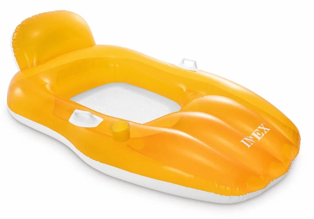 Intex Chill 'N Float opblaasbaar loungebed - Oranje

