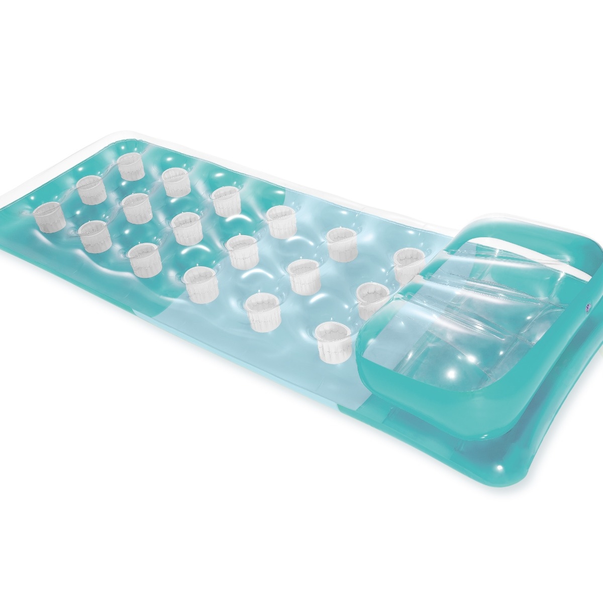 Intex 18-Pocket luchtbed met kijkraampje - Blauw