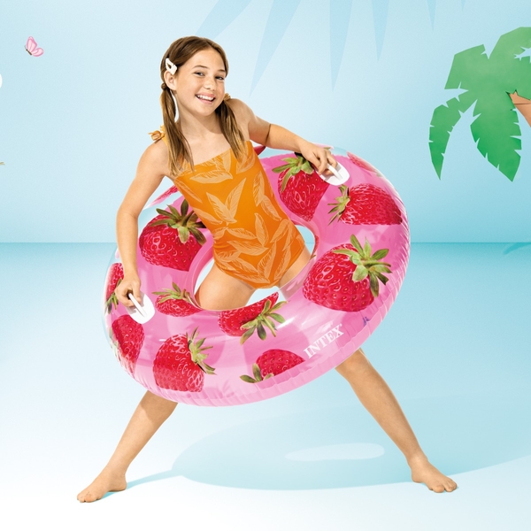 Intex Tropical Fruit opblaasbare zwemband - Aardbei