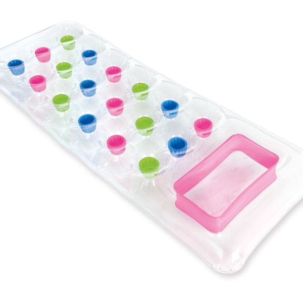 Intex 18-Pocket Suntanner Luchtbed met kijkraampje - Roze