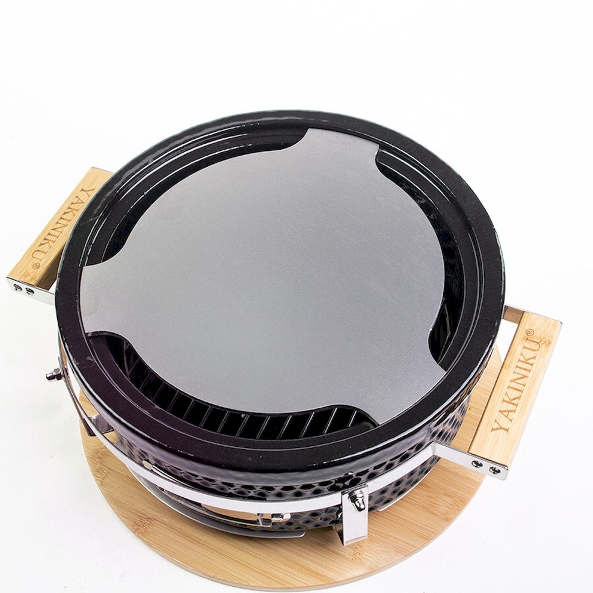 Yakiniki Shichirin Teppanyaki bakplaat - rond op grill