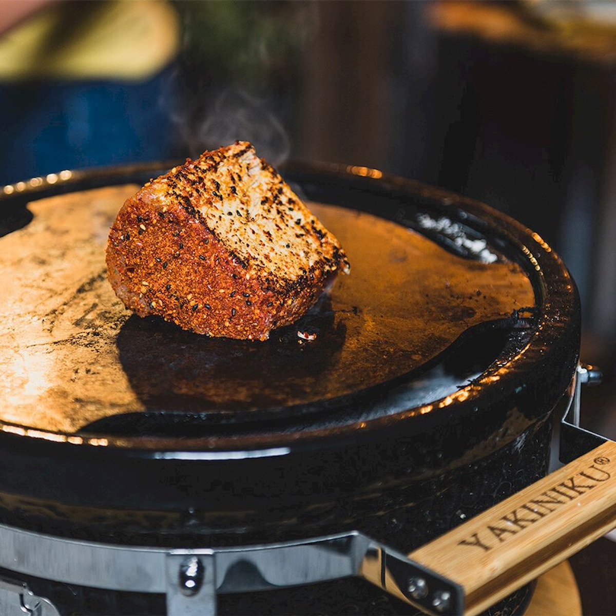 Yakiniki Shichirin Teppanyaki bakplaat - rond bakken