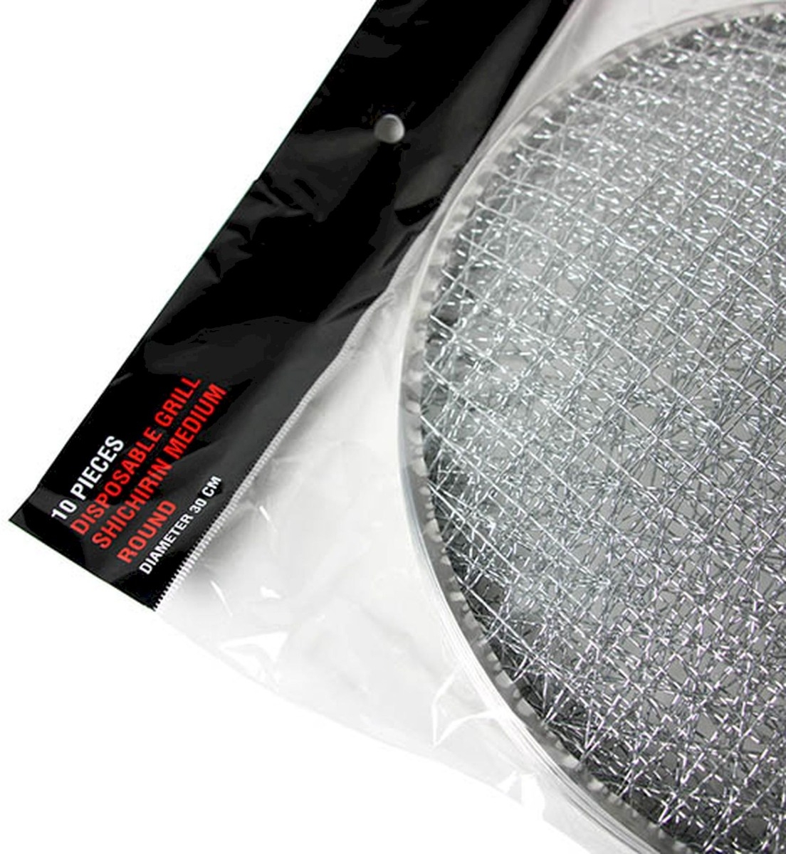 Yakiniku Shichirin wegwerp grillrooster - rond - 10 stuks ingezoomd