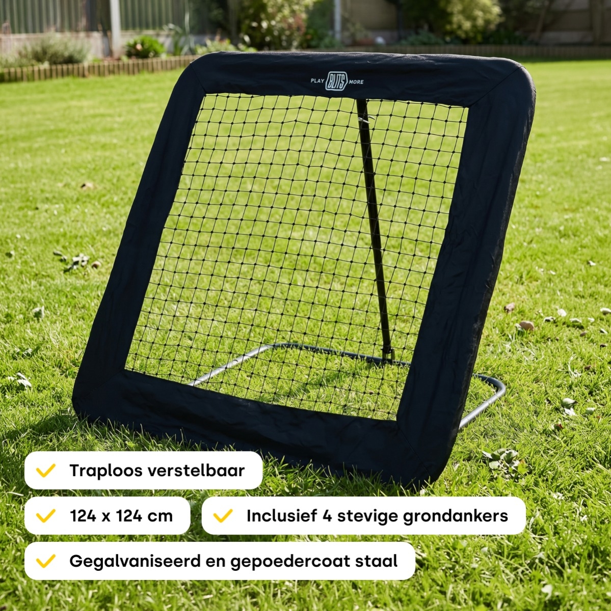 BLITS Rebounder verstellbar - 124 x 124 cm