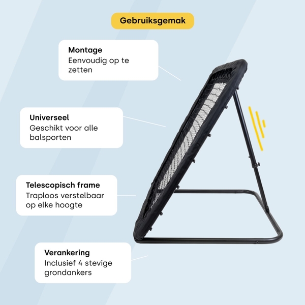 BLITS Rebounder verstellbar - 124 x 124 cm