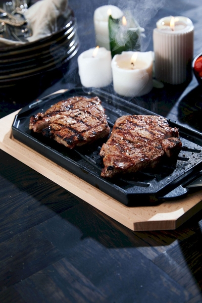 Cozze gietijzeren pan met serveerplank - 16,5 cm - serveren