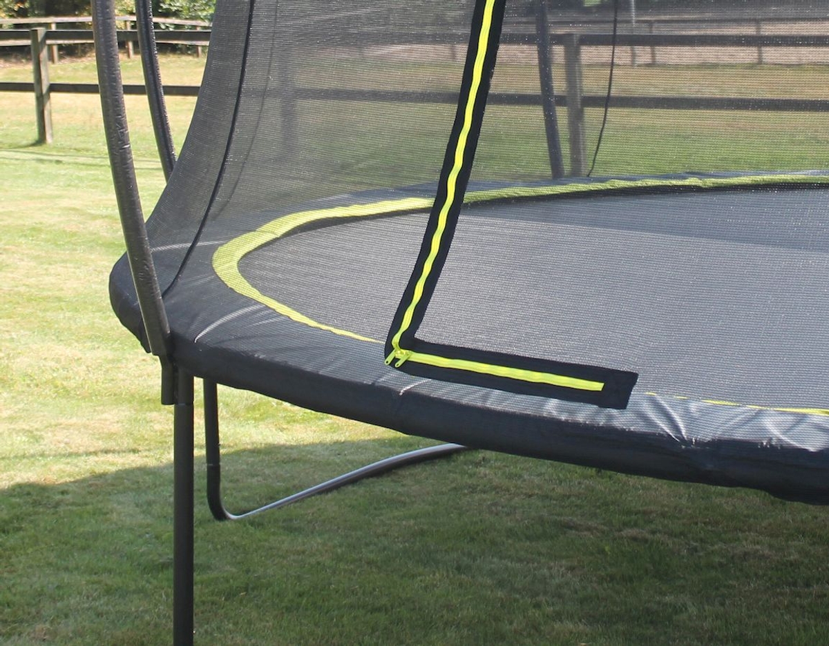 EXIT Silhouette 244 cm zwart trampoline + veiligheidsnet rits