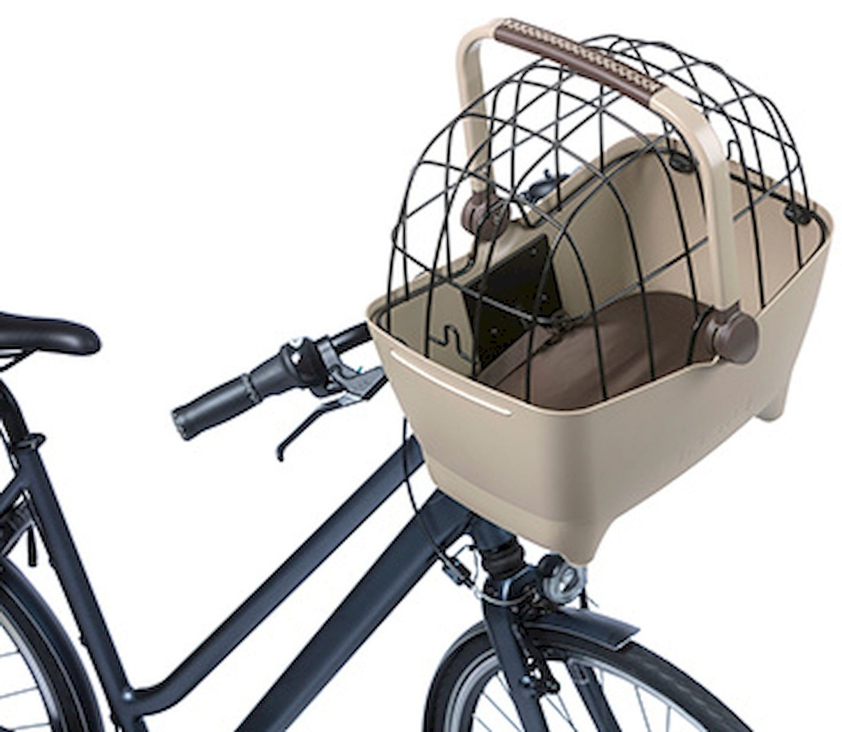 Basil Buddy hondenfietsmand - Voorop - Zand