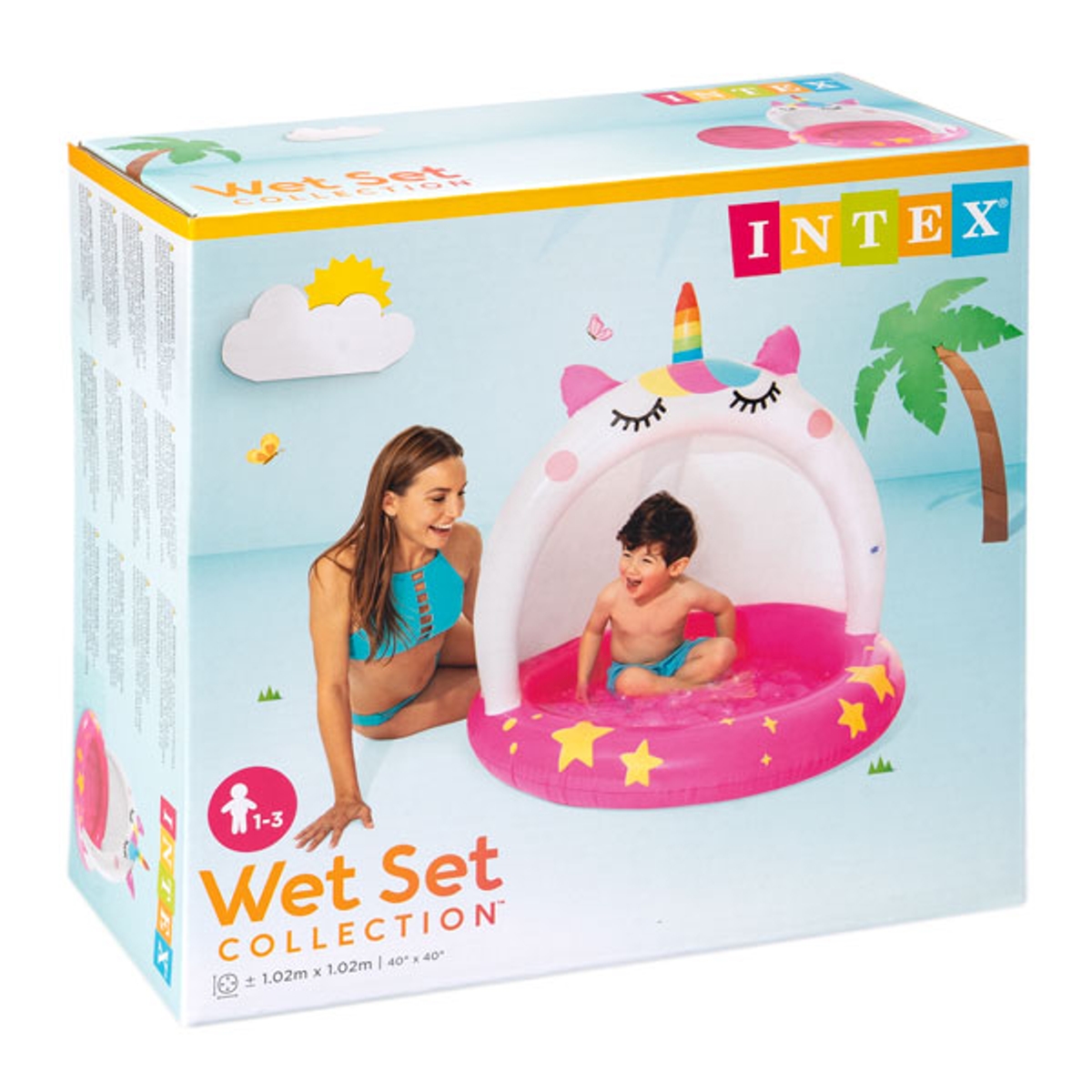 Intex Eenhoorn baby zwembad 102 x 102 cm