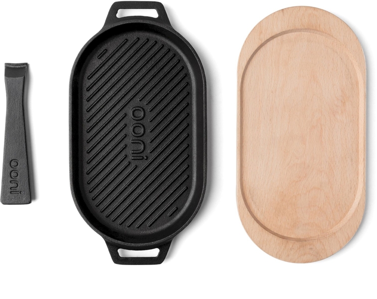 Ooni grillpan ‘Grizzler’ - houten serveerplank