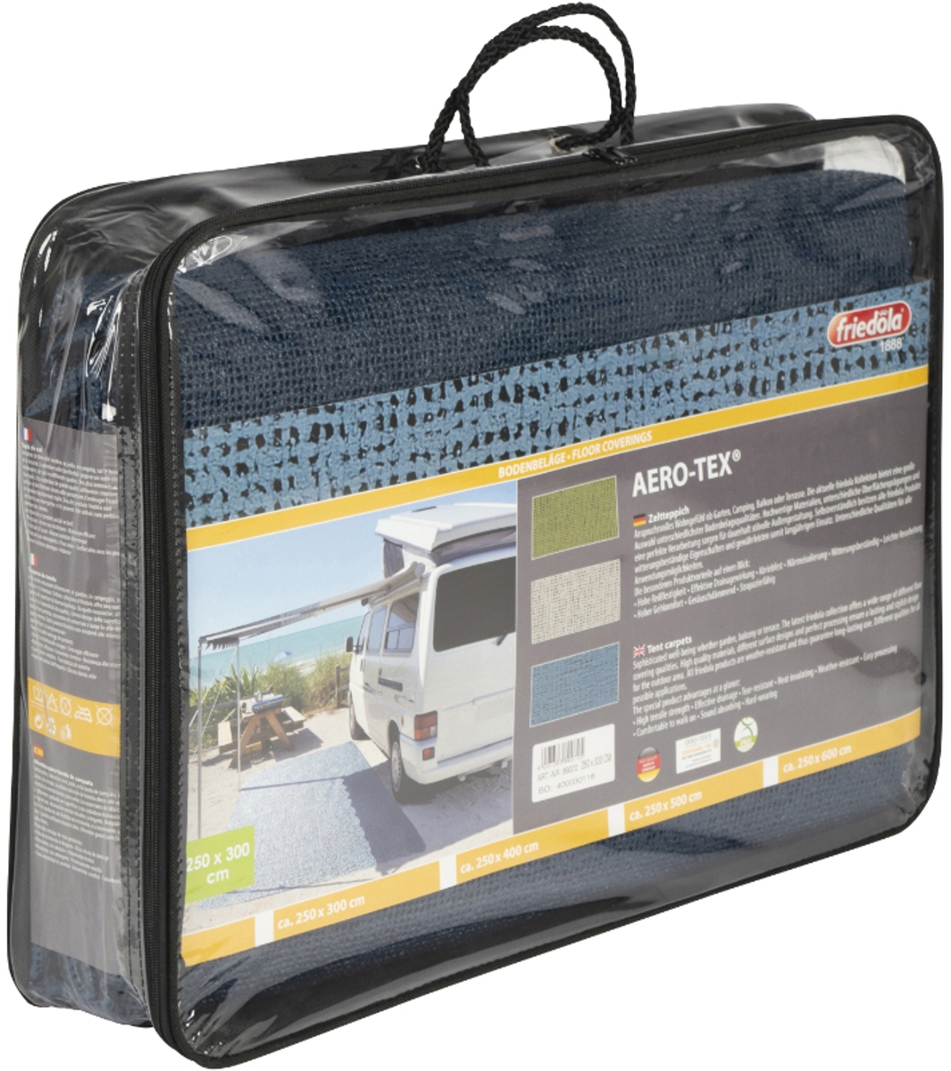 Bo-Camp Aerotex tenttapijt - Blauw - 2,5 x 6 meter