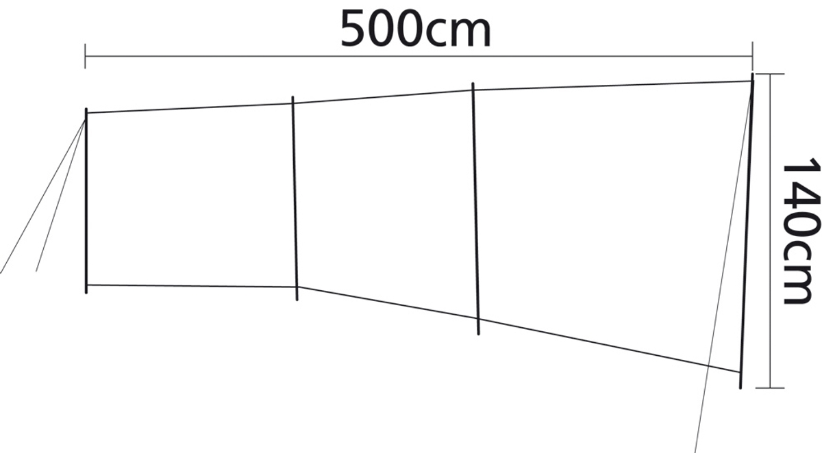 Bo-Camp Dennis windscherm - Grijs