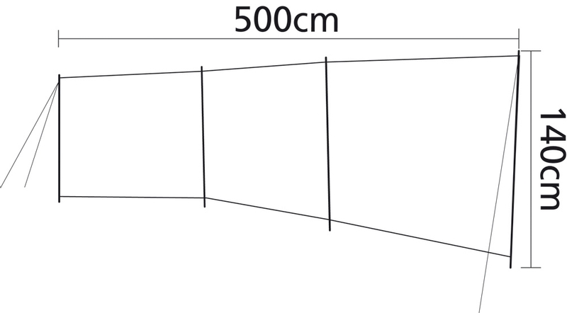 Bo-Camp Dennis windscherm - Grijs