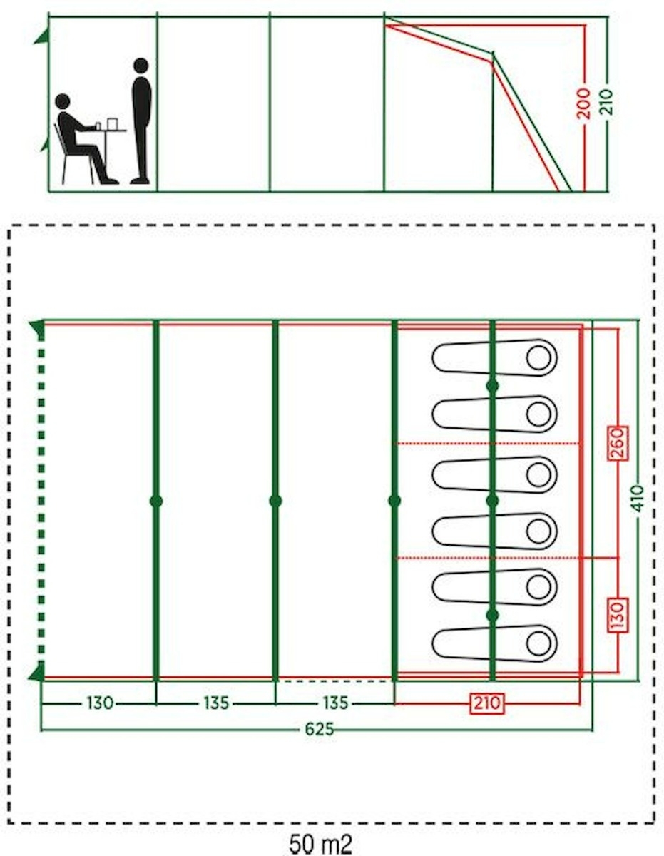 Coleman Vail Long 6 persoons tunneltent