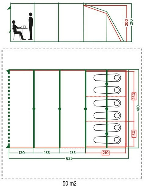 Coleman Vail Long 6 persoons tunneltent