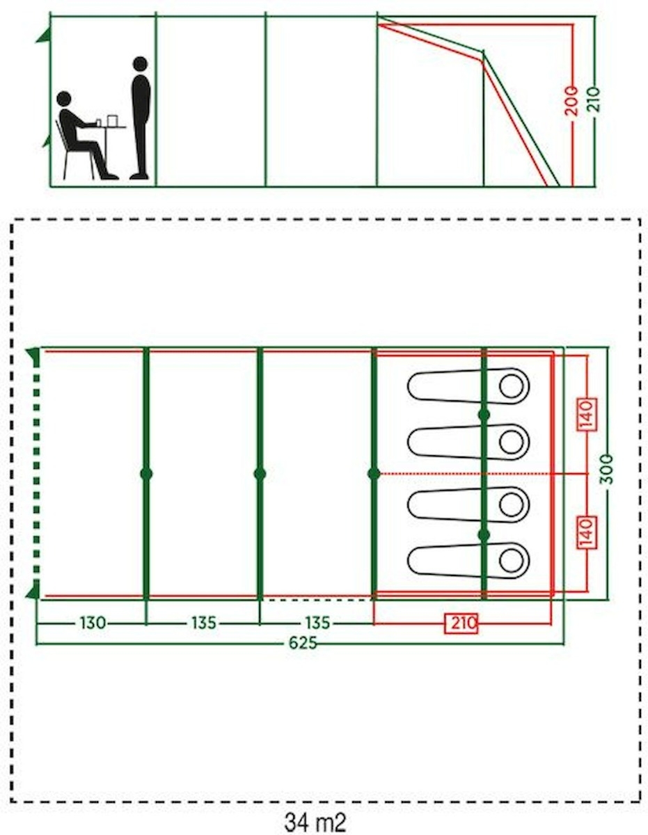 Coleman Vail 4 persoons tunneltent