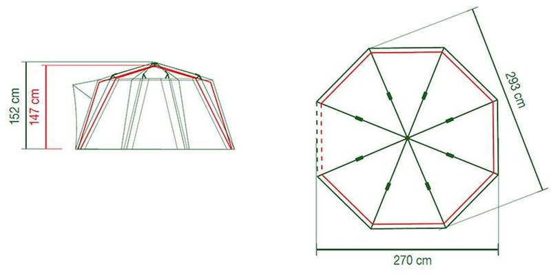 Coleman OctaGo bijzettent 