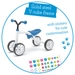 Chillafish Quadie loopfiets - Blauw - stickers