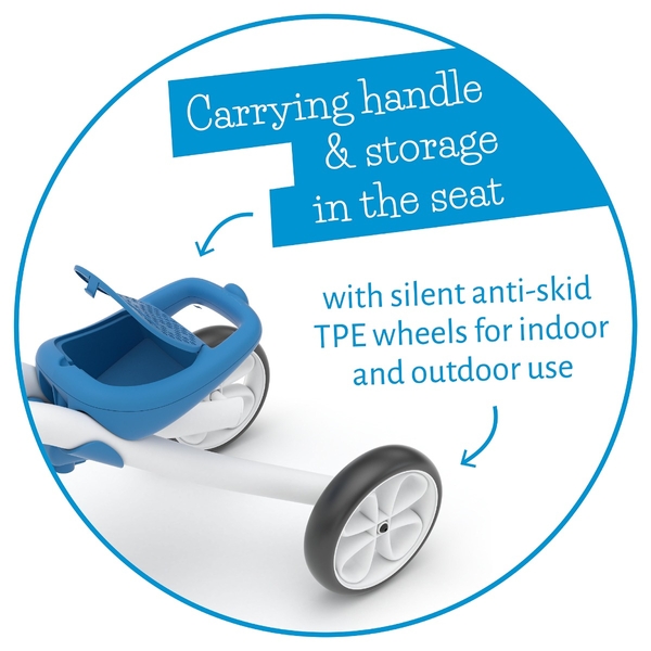 Chillafish Quadie loopfiets - Blauw - wielen