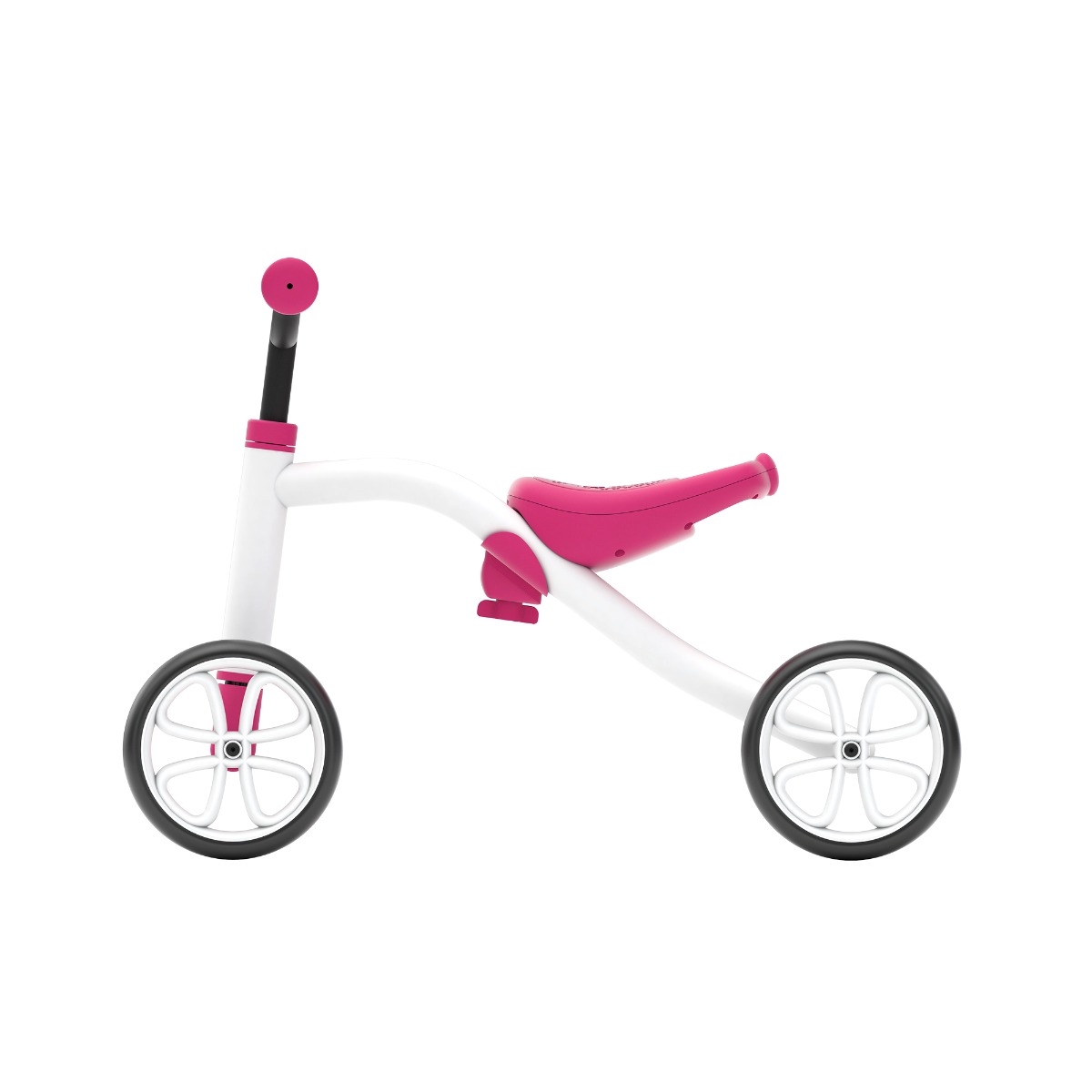 Chillafish Quadie loopfiets - Roze - zijkant